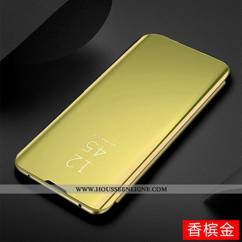 Coque Huawei P Smart Z Transparent Or Téléphone Portable Housse Miroir Plier Doré