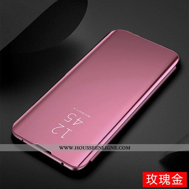 Coque Huawei P Smart Z Transparent Or Téléphone Portable Housse Miroir Plier Doré