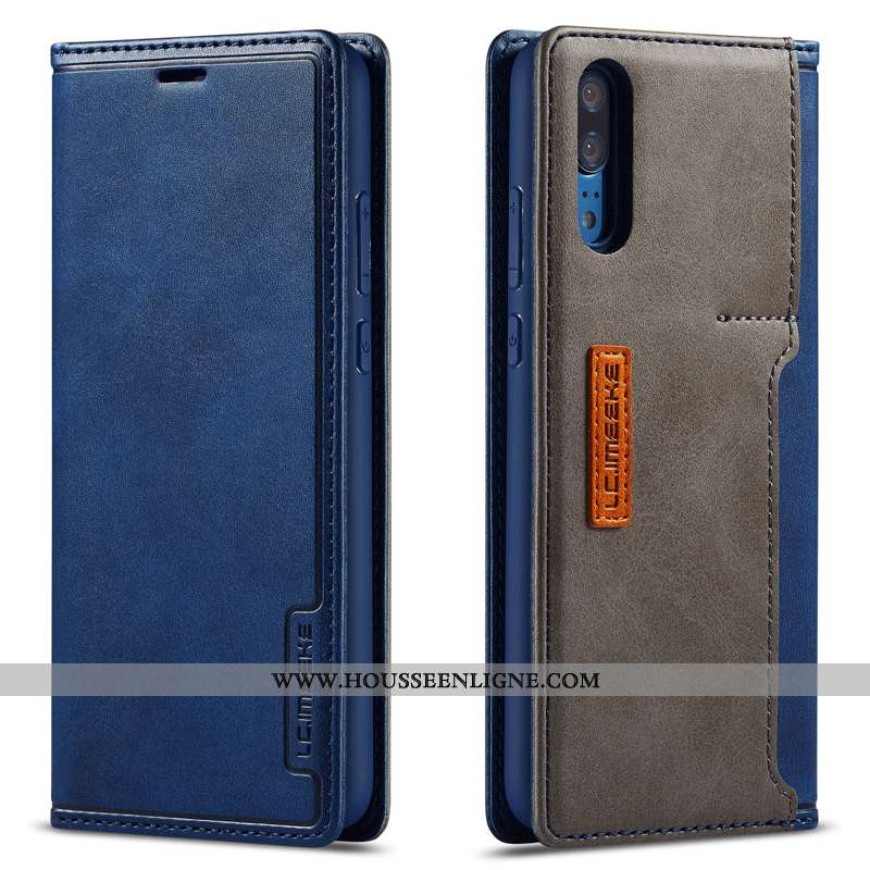 Coque Huawei P20 Cuir Véritable Mode Reversible Tout Compris Housse Étui Bordeaux