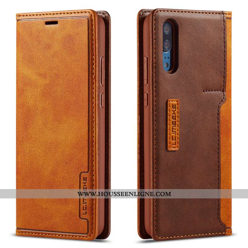 Coque Huawei P20 Cuir Véritable Mode Reversible Tout Compris Housse Étui Bordeaux