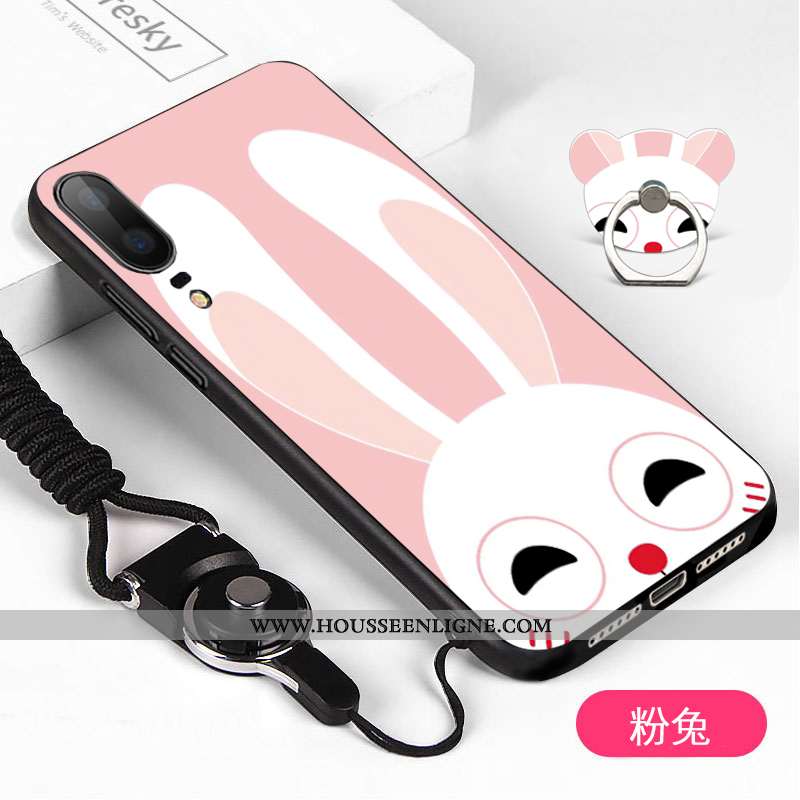 Coque Huawei P20 Délavé En Daim Noir Téléphone Portable