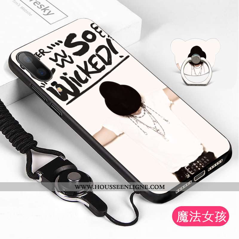 Coque Huawei P20 Délavé En Daim Noir Téléphone Portable