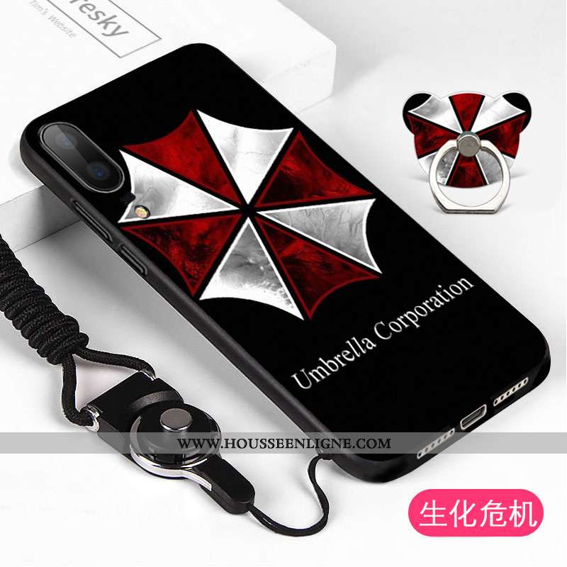 Coque Huawei P20 Délavé En Daim Noir Téléphone Portable