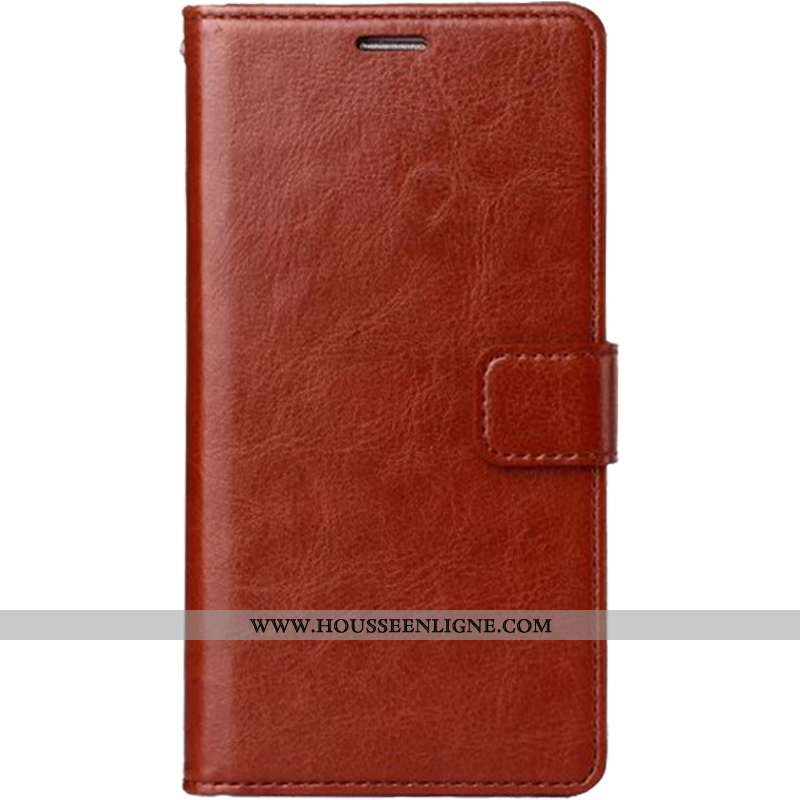 Coque Huawei P20 Fluide Doux Protection Étui Clamshell Cuir Téléphone Portable Tout Compris Marron