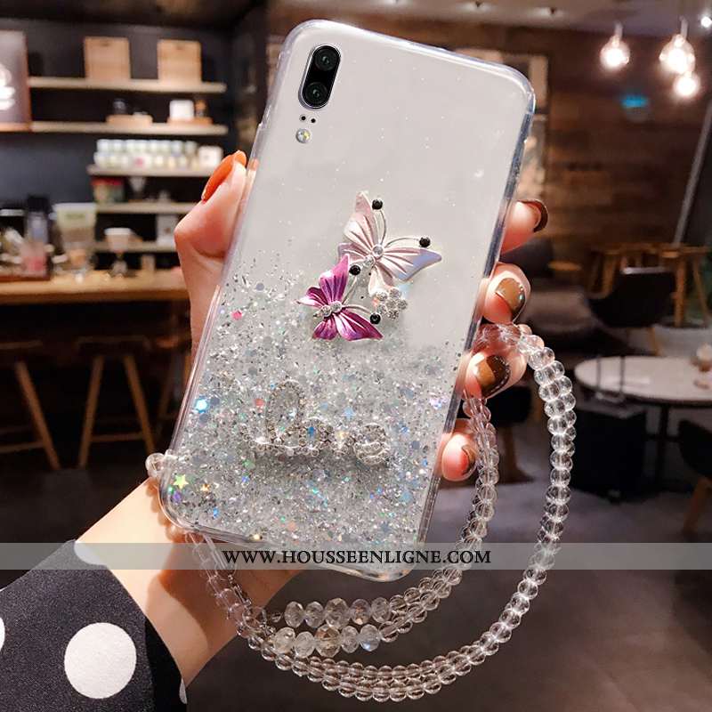 Coque Huawei P20 Fluide Doux Silicone Incassable Membrane Téléphone Portable Rose Verte