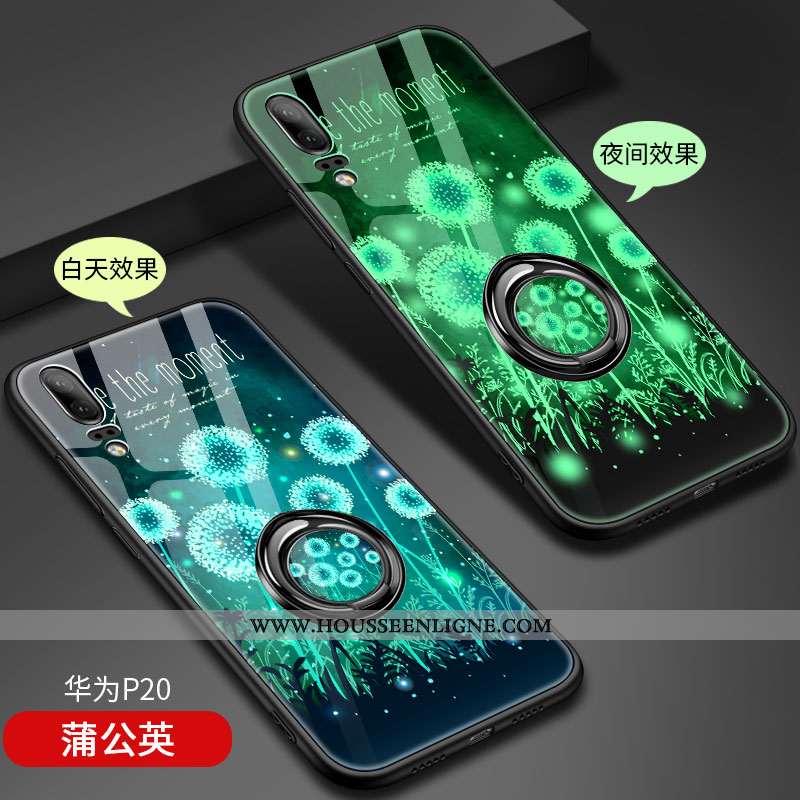 Coque Huawei P20 Fluide Doux Silicone Incassable Net Rouge Luxe Protection Bleu Foncé