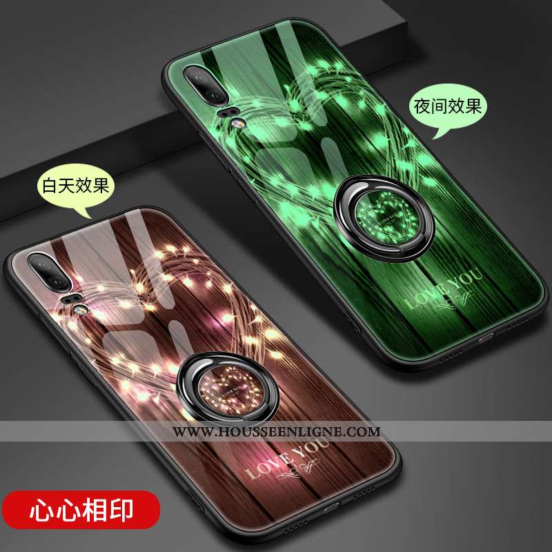 Coque Huawei P20 Fluide Doux Silicone Incassable Net Rouge Luxe Protection Bleu Foncé