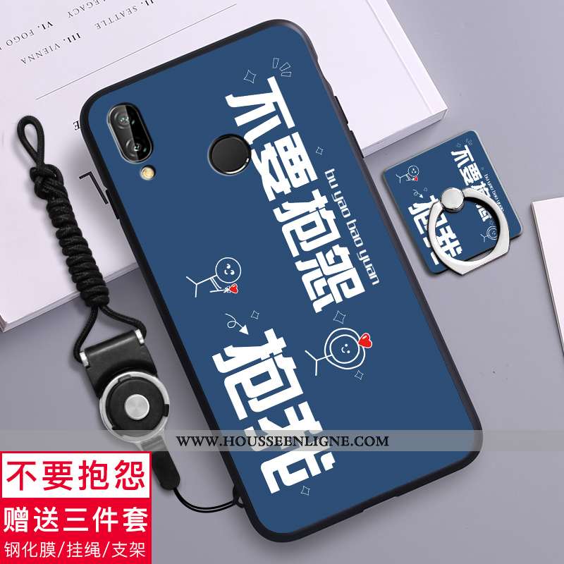 Coque Huawei P20 Lite Charmant Tendance Téléphone Portable Étui Fluide Doux Simple Verte