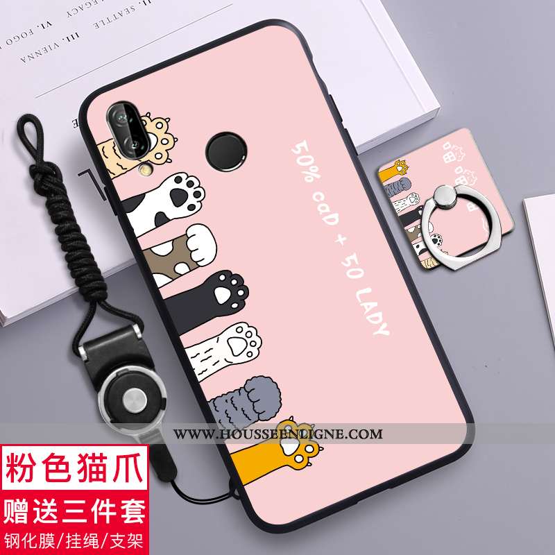 Coque Huawei P20 Lite Charmant Tendance Téléphone Portable Étui Fluide Doux Simple Verte