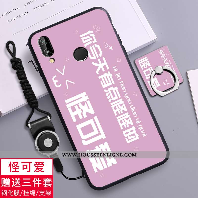Coque Huawei P20 Lite Charmant Tendance Téléphone Portable Étui Fluide Doux Simple Verte