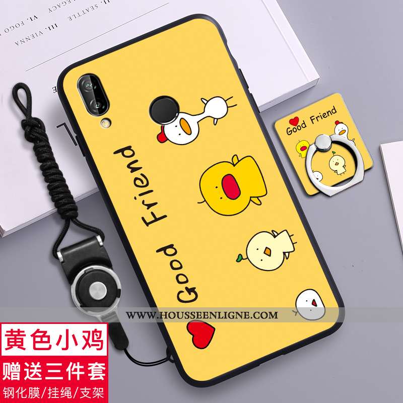 Coque Huawei P20 Lite Charmant Tendance Téléphone Portable Étui Fluide Doux Simple Verte