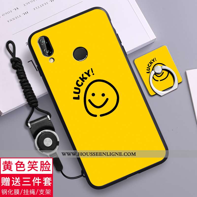 Coque Huawei P20 Lite Charmant Tendance Téléphone Portable Étui Fluide Doux Simple Verte