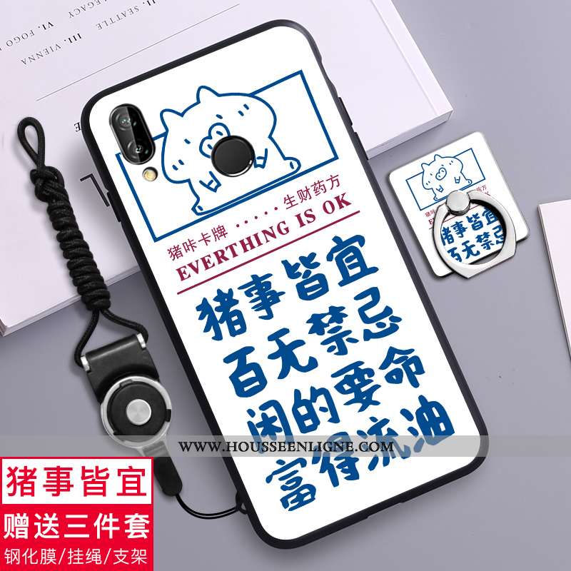 Coque Huawei P20 Lite Charmant Tendance Téléphone Portable Étui Fluide Doux Simple Verte