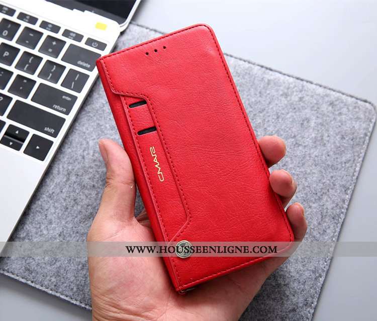 Coque Huawei P20 Lite Cuir Véritable Cuir Bleu Marin Téléphone Portable Housse Fluide Doux Bleu Fonc