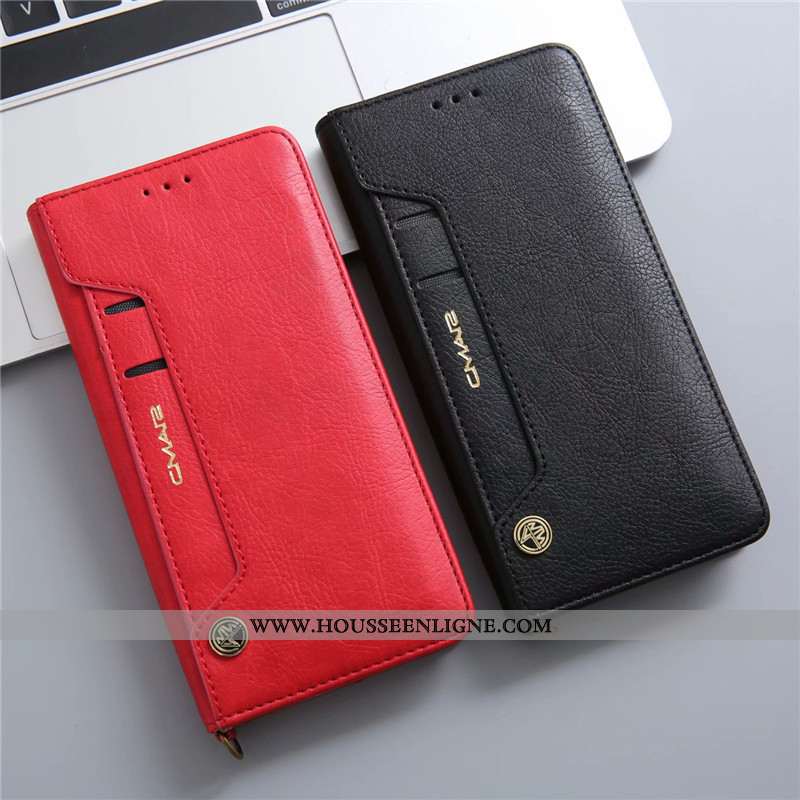 Coque Huawei P20 Lite Cuir Véritable Cuir Bleu Marin Téléphone Portable Housse Fluide Doux Bleu Fonc