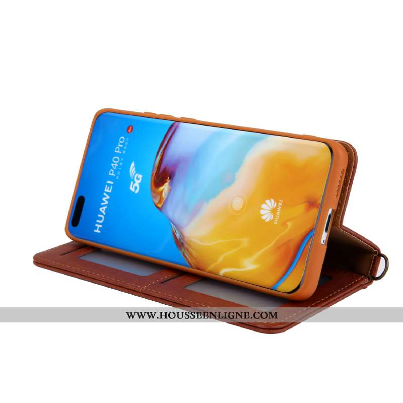 Coque Huawei P20 Lite Cuir Véritable Cuir Bleu Marin Téléphone Portable Housse Fluide Doux Bleu Fonc