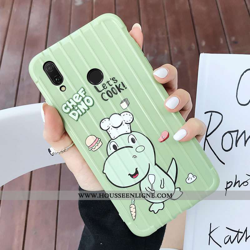 Coque Huawei P20 Lite Dessin Animé Charmant Tout Compris Jeunesse Vert Silicone Verte