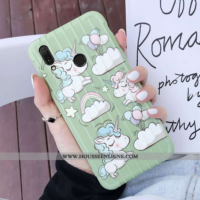 Coque Huawei P20 Lite Dessin Animé Charmant Tout Compris Jeunesse Vert Silicone Verte
