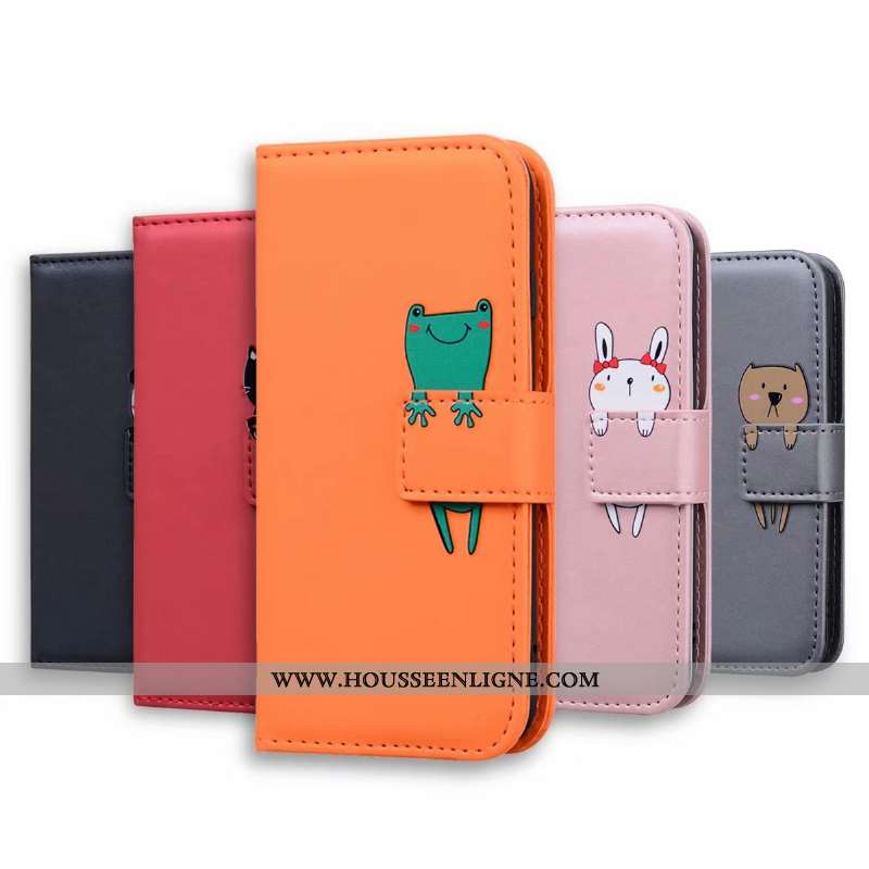 Coque Huawei P20 Lite Protection Dessin Animé Housse Étui Cuir Orange