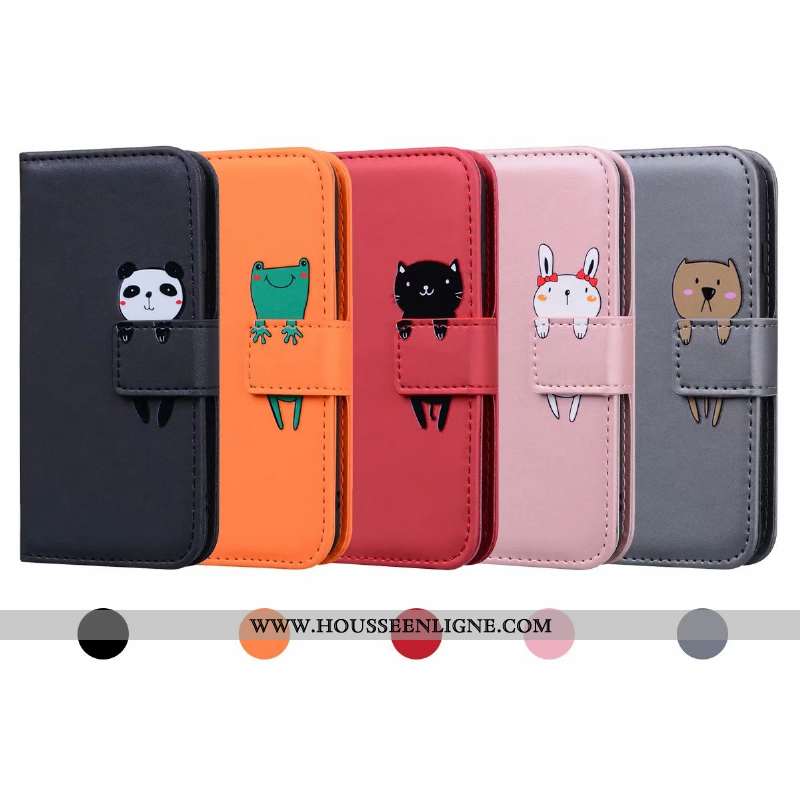 Coque Huawei P20 Lite Protection Dessin Animé Housse Étui Cuir Orange