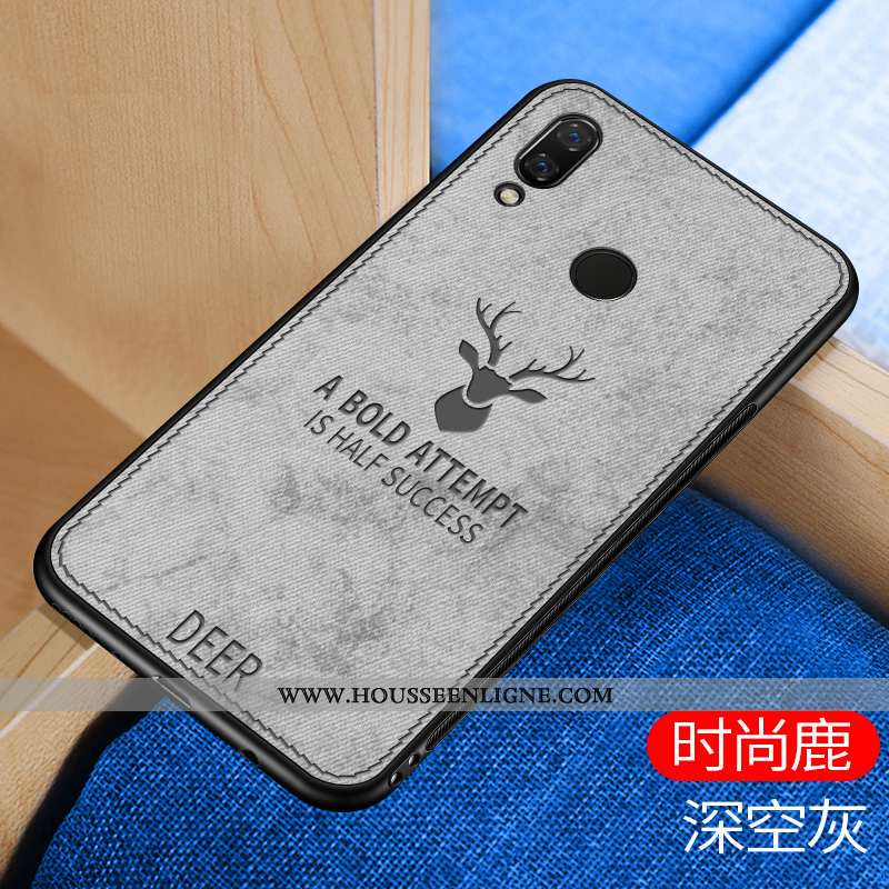 Coque Huawei P20 Lite Silicone Mode Gris Incassable Modèle Fleurie Fluide Doux Étui