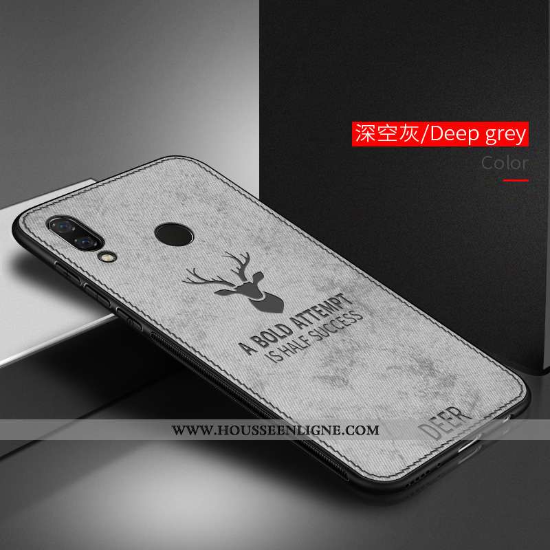 Coque Huawei P20 Lite Silicone Mode Gris Incassable Modèle Fleurie Fluide Doux Étui