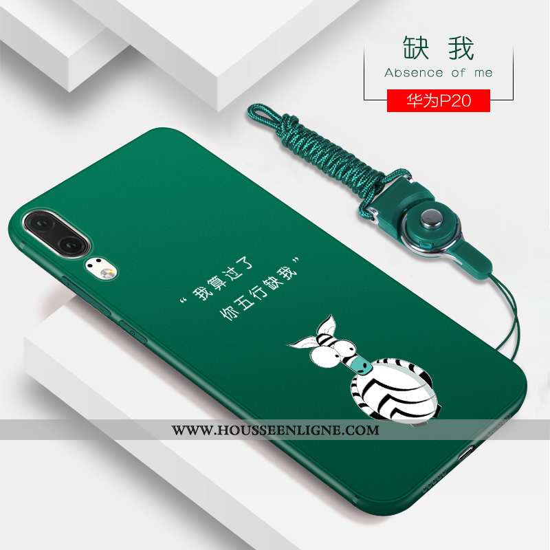 Coque Huawei P20 Personnalité Créatif Tendance Silicone Étui Incassable Petit Rouge