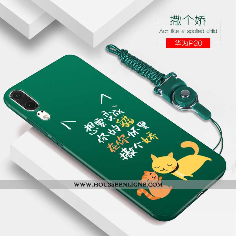 Coque Huawei P20 Personnalité Créatif Tendance Silicone Étui Incassable Petit Rouge