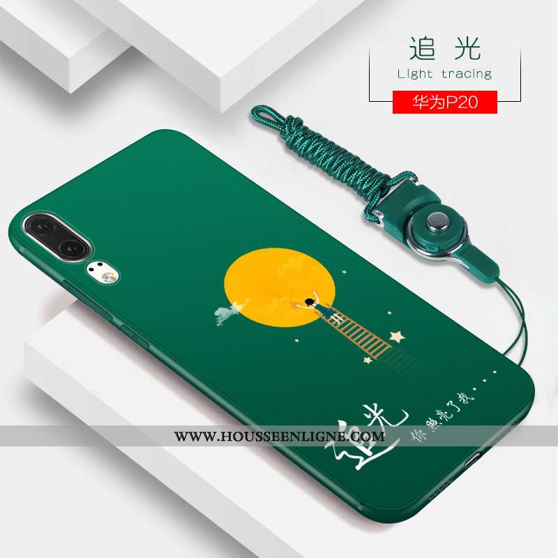 Coque Huawei P20 Personnalité Créatif Tendance Silicone Étui Incassable Petit Rouge