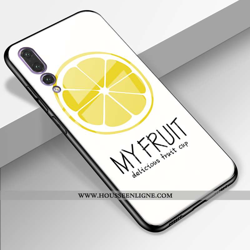 Coque Huawei P20 Pro Charmant Cuir Véritable Europe Incassable Jaune Tout Compris Simple
