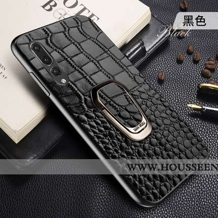 Coque Huawei P20 Pro Cuir Véritable Cuir Étui Tout Compris Luxe Protection Marron
