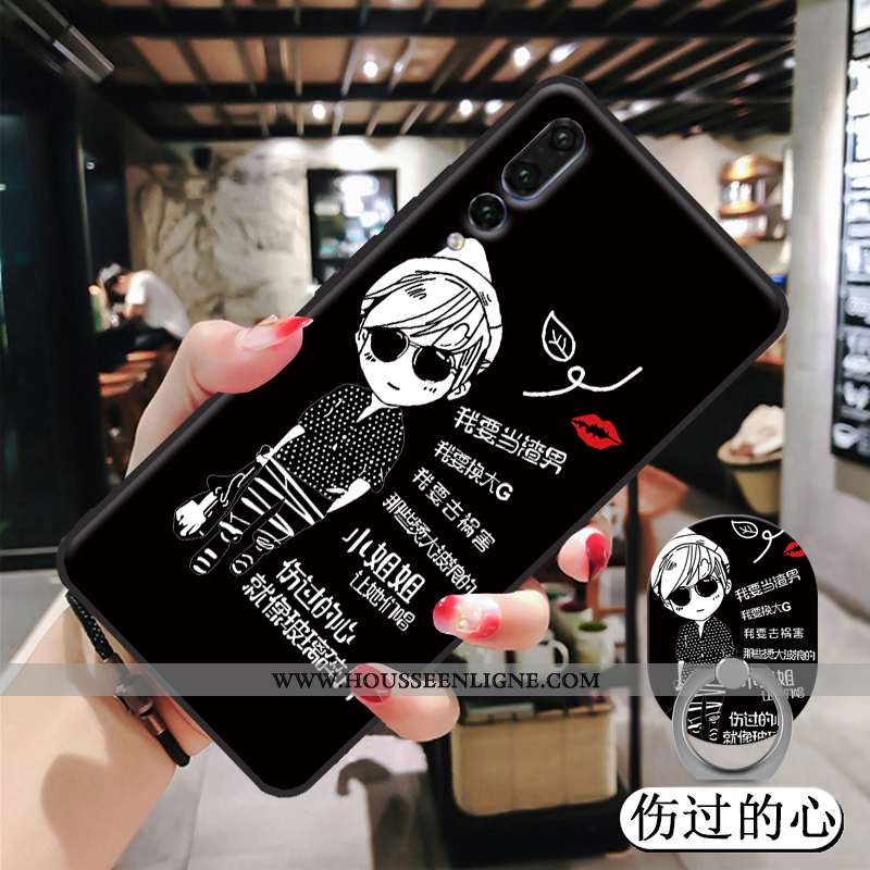 Coque Huawei P20 Pro Dessin Animé Peinture Tempérer Rose Nouveau Téléphone Portable Membrane