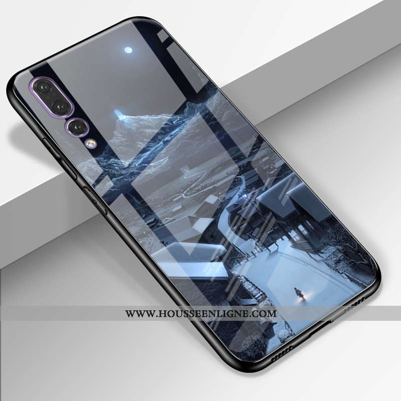 Coque Huawei P20 Pro Délavé En Daim Cuir Véritable Amoureux Tout Compris Verre Protection Rose