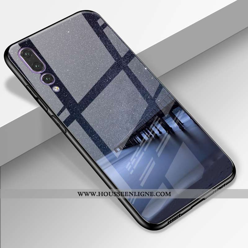 Coque Huawei P20 Pro Délavé En Daim Cuir Véritable Amoureux Tout Compris Verre Protection Rose