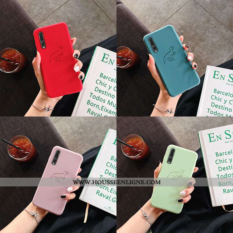 Coque Huawei P20 Pro Délavé En Daim Personnalité Simple Rouge Fluide Doux Ultra Tendance