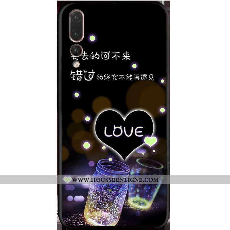 Coque Huawei P20 Pro Délavé En Daim Personnalité Violet Incassable Net Rouge Dessin Animé Silicone