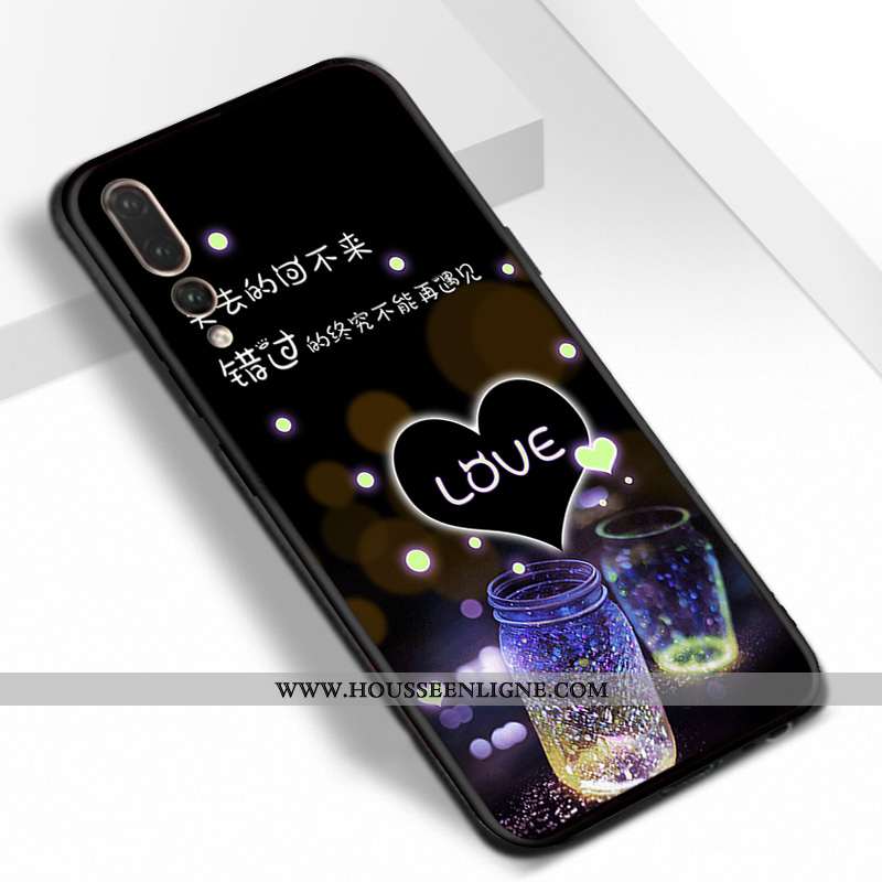 Coque Huawei P20 Pro Délavé En Daim Personnalité Violet Incassable Net Rouge Dessin Animé Silicone