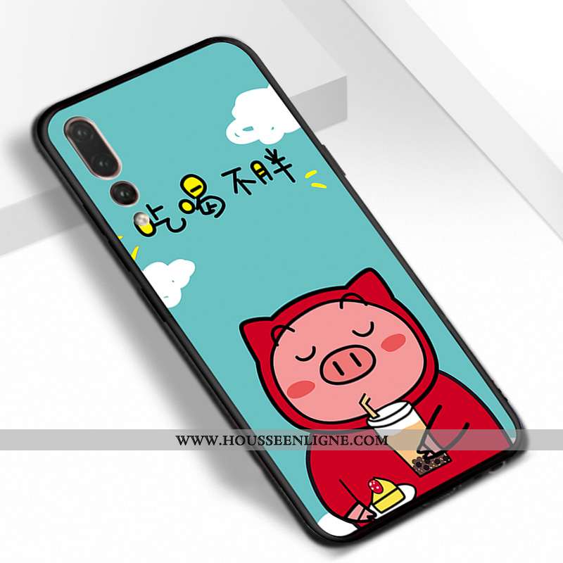 Coque Huawei P20 Pro Délavé En Daim Personnalité Violet Incassable Net Rouge Dessin Animé Silicone