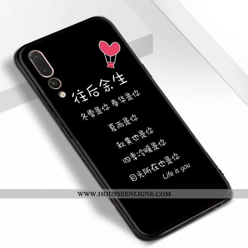 Coque Huawei P20 Pro Délavé En Daim Personnalité Violet Incassable Net Rouge Dessin Animé Silicone