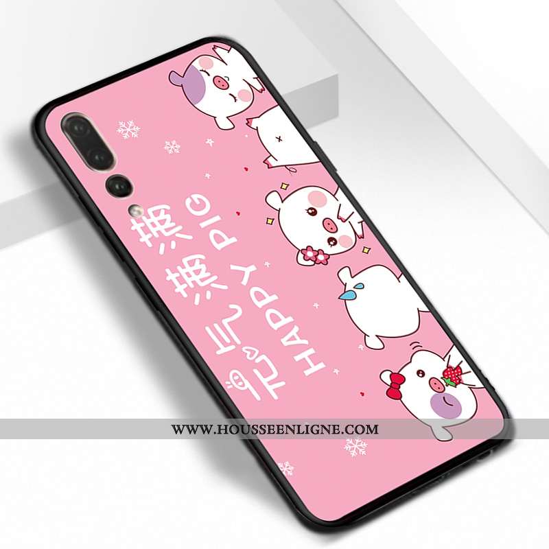 Coque Huawei P20 Pro Délavé En Daim Personnalité Violet Incassable Net Rouge Dessin Animé Silicone
