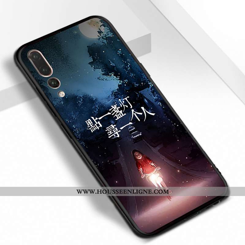 Coque Huawei P20 Pro Délavé En Daim Personnalité Violet Incassable Net Rouge Dessin Animé Silicone