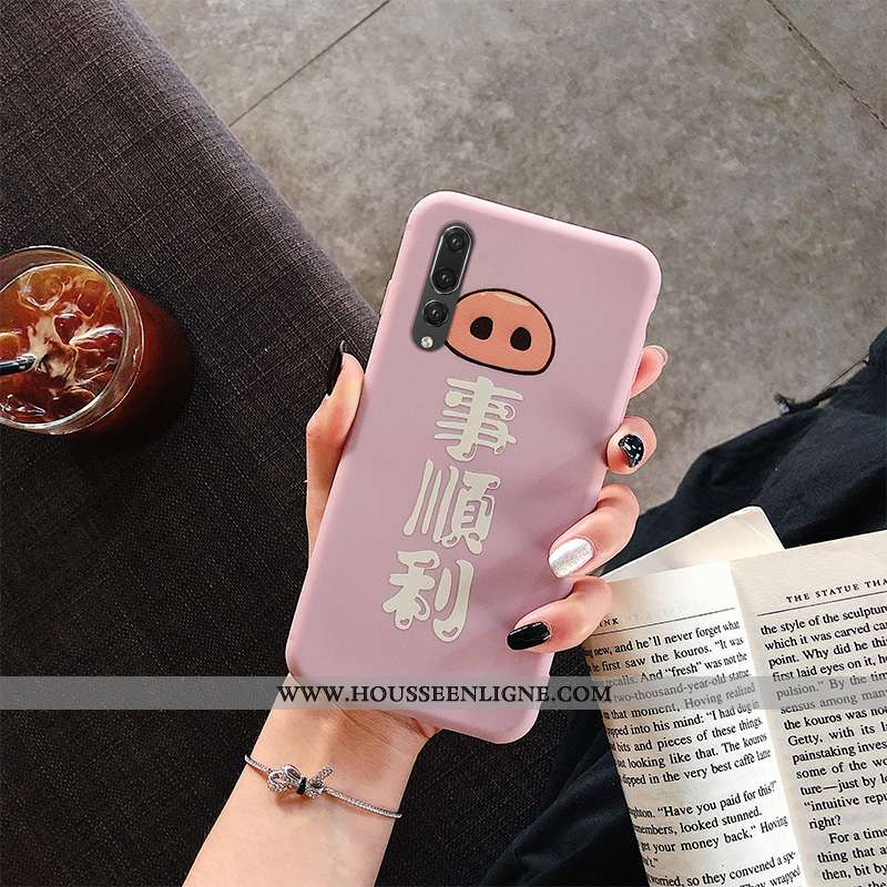 Coque Huawei P20 Pro Personnalité Créatif Silicone Tout Compris Simple Incassable Dessin Animé Bleu