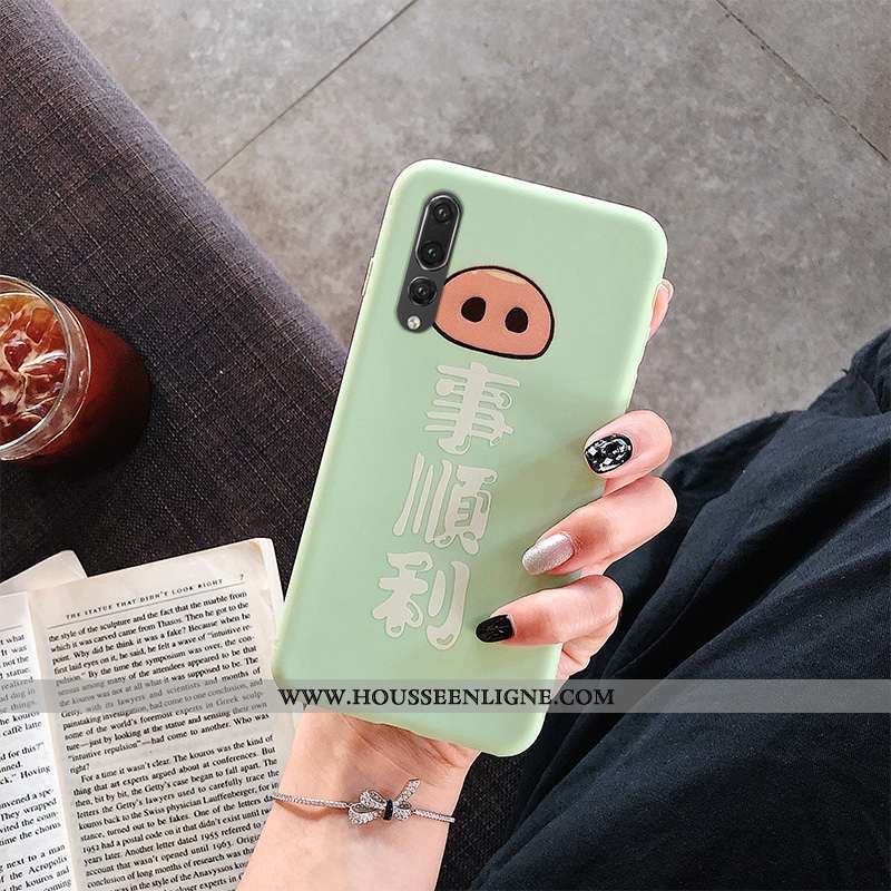 Coque Huawei P20 Pro Personnalité Créatif Silicone Tout Compris Simple Incassable Dessin Animé Bleu
