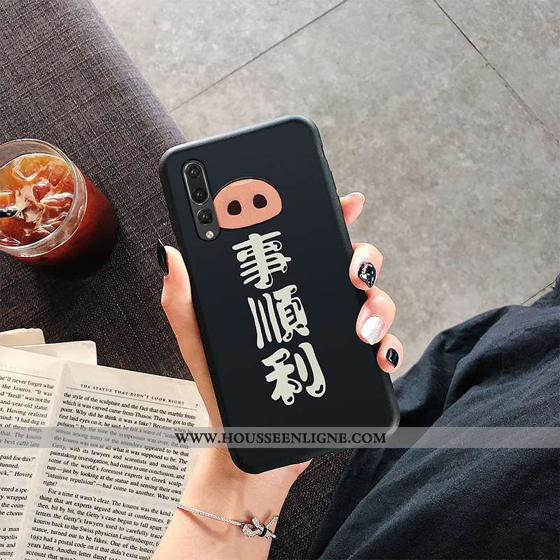Coque Huawei P20 Pro Personnalité Créatif Silicone Tout Compris Simple Incassable Dessin Animé Bleu