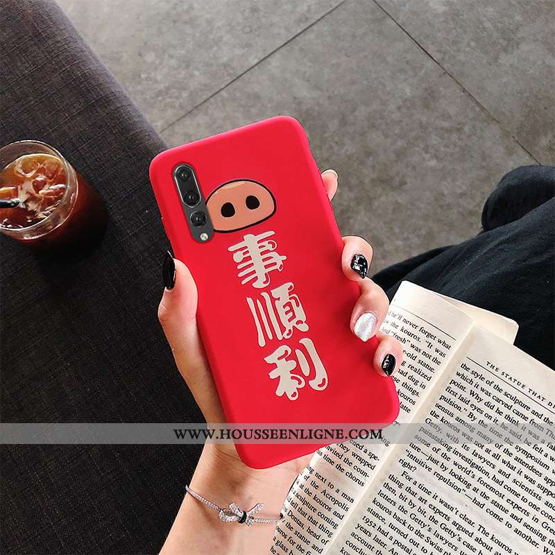 Coque Huawei P20 Pro Personnalité Créatif Silicone Tout Compris Simple Incassable Dessin Animé Bleu