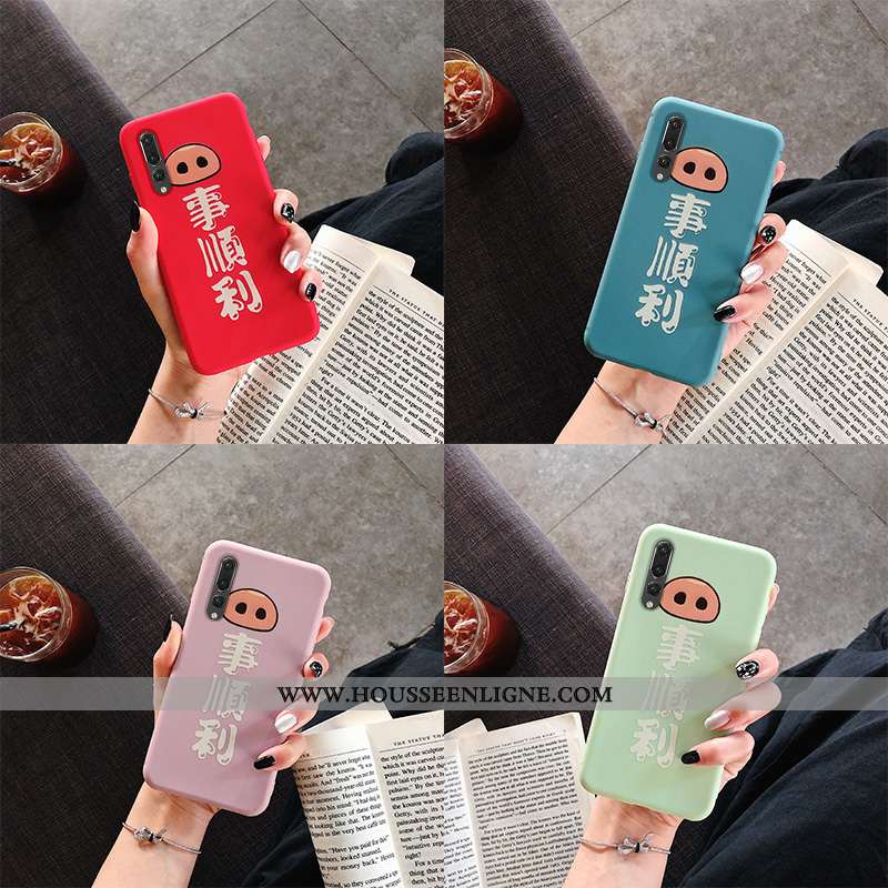 Coque Huawei P20 Pro Personnalité Créatif Silicone Tout Compris Simple Incassable Dessin Animé Bleu
