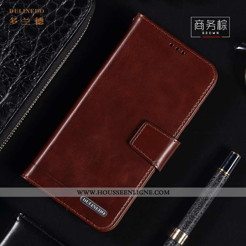 Coque Huawei P20 Pro Protection Cuir Véritable Tout Compris Housse Carte Téléphone Portable Marron
