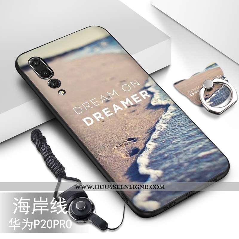 Coque Huawei P20 Pro Protection Fluide Doux Silicone Étui Téléphone Portable Vert Turquoise