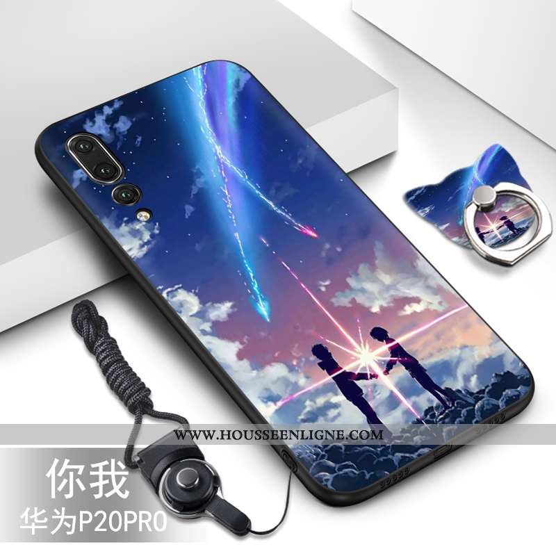 Coque Huawei P20 Pro Protection Fluide Doux Silicone Étui Téléphone Portable Vert Turquoise