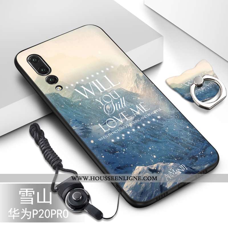 Coque Huawei P20 Pro Protection Fluide Doux Silicone Étui Téléphone Portable Vert Turquoise